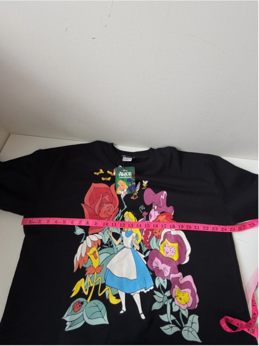 Zara x Disney Alice in Wonderland Talking Flowers Graphic Sweatshirt Size L - Picture 11 of 12